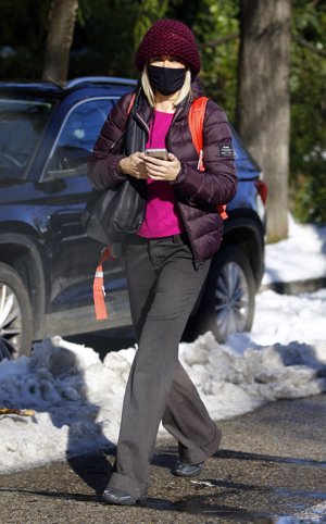 La periodista, con un look de lo más invernal