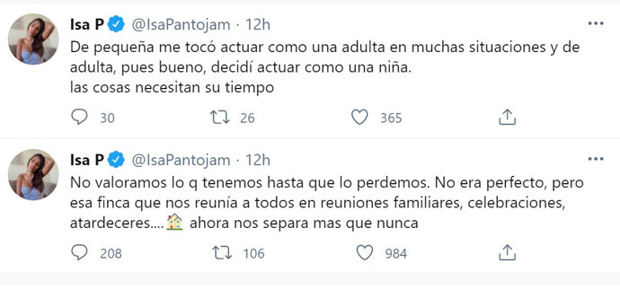 Tweets de Isa Pantoja