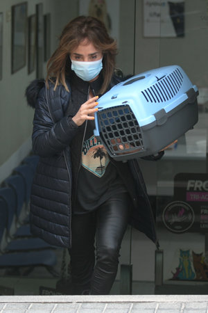 María Patiño  recogió a su mascota en el veterinario