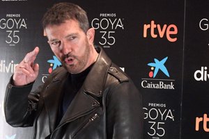 El actor malagueño, tan cercano con la prensa como siempre