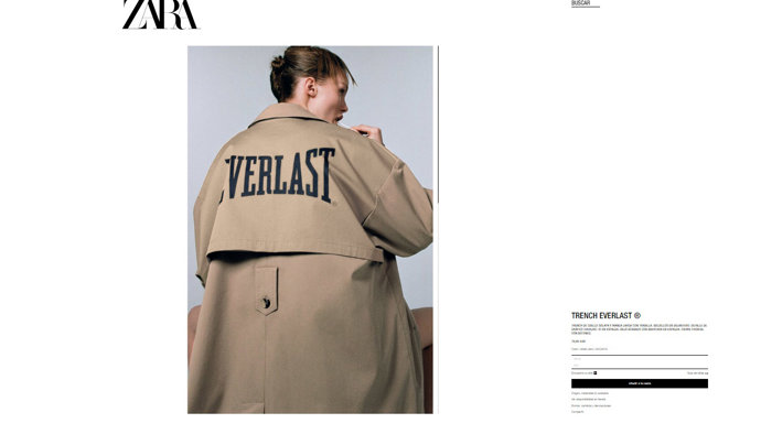 Trench de Everlast para Zara