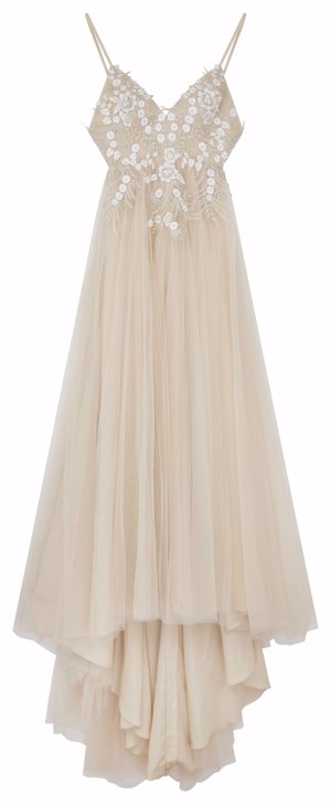 ASOS EDITION Francesca plunge wedding dress with tonal embroidery, £325, end Feb