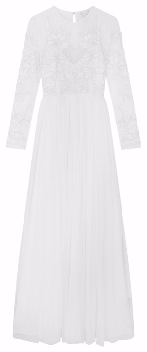 ASOS EDITION Ayla embroidered bodice maxi wedding dress, £95, mid Feb