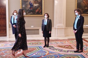 Doña Letizia ha lucido por tercera vez su aplaudido vestido de lunares