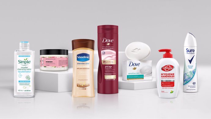 Diferentes productos de Unilever