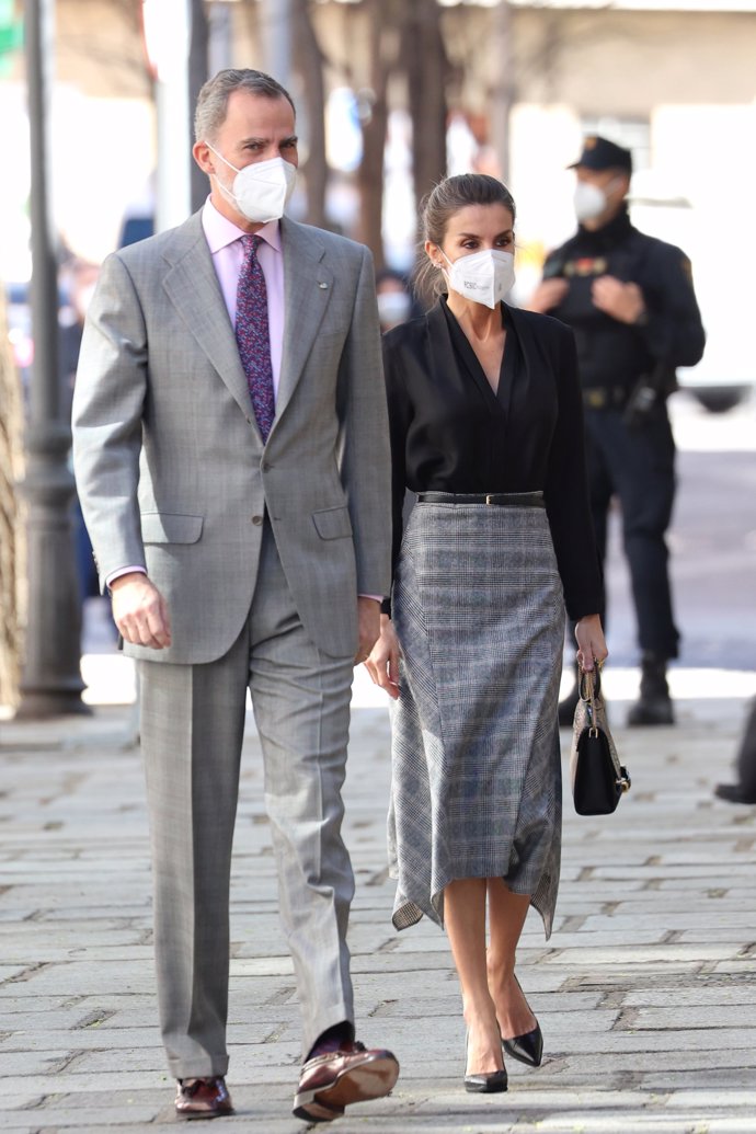 Los Reyes a su llegada al acto