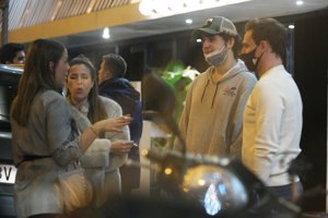 Froilan se mostró relajado con sus amigos