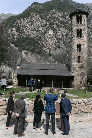 Los Reyes, durante su visita al templo