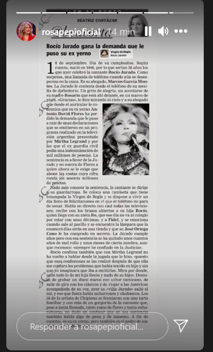 Historia compartida por Rosa Benito