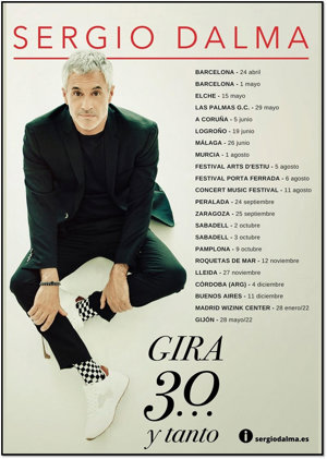 Fechas  confirmadas de la gira de Sergio Dalma, 