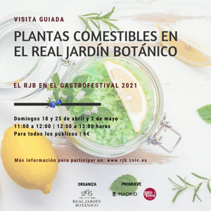Cartel sobre la colaboración del Real Jardín Botánico con el Gastrofestival