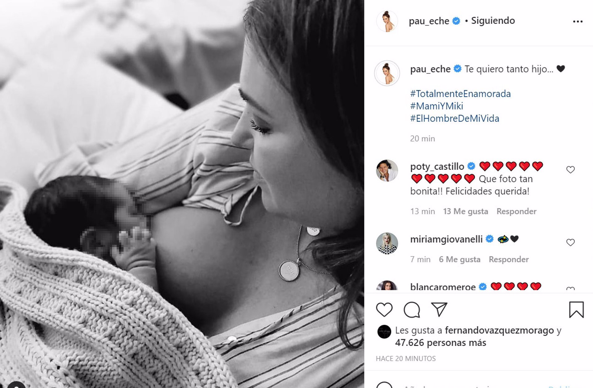 Paula Echevarría ha compartido una nueva imagen de su hijo Miguel