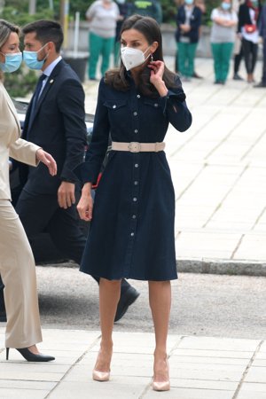 La Reina Letizia, a su llegada al acto