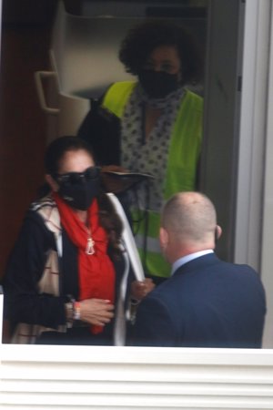 Isabel Pantoja a su llegada a Madrid