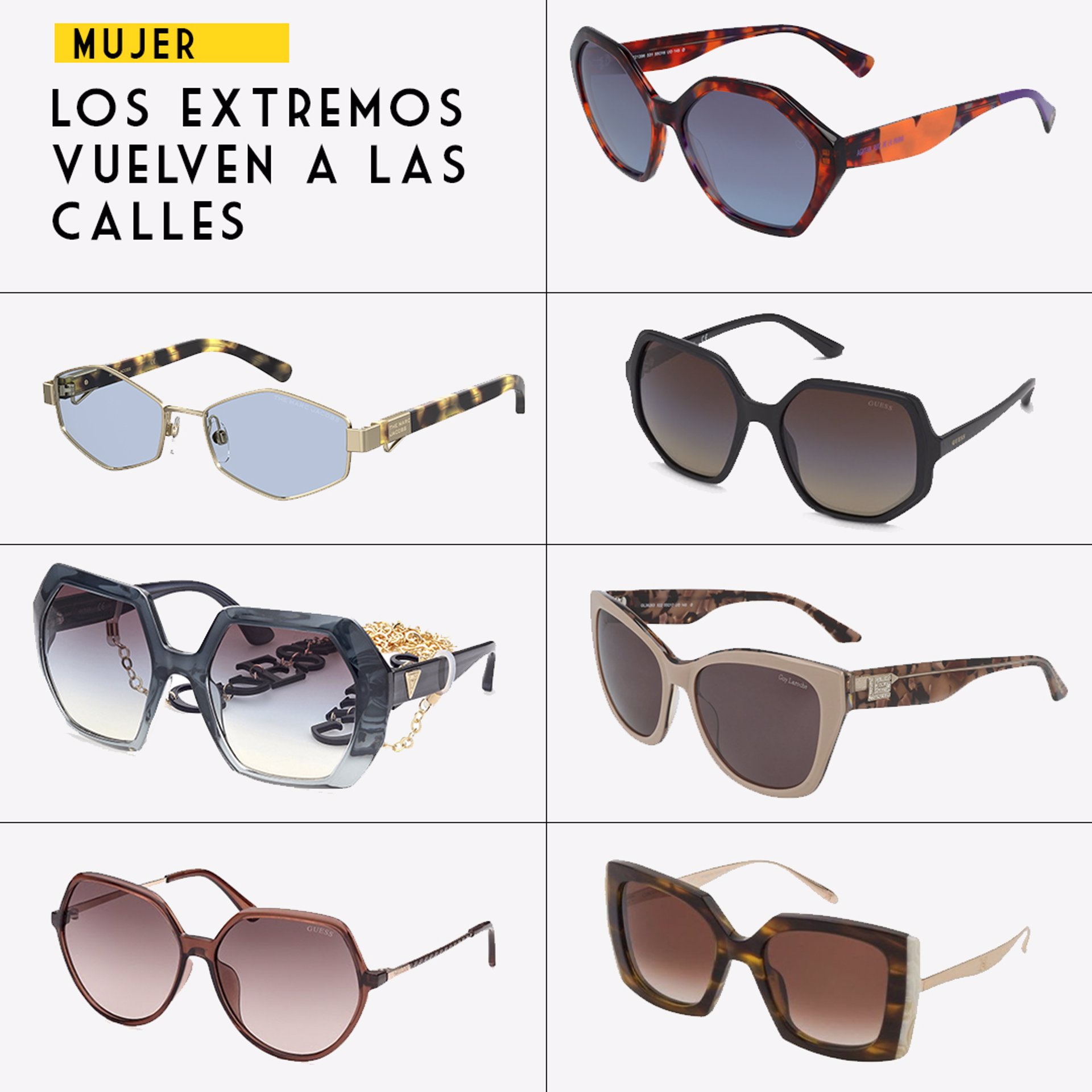 ¡vuelven Los 90s Gafas De Sol Atrevidas De Tamaño Extremo Y Coloridas ¿estás A La Moda