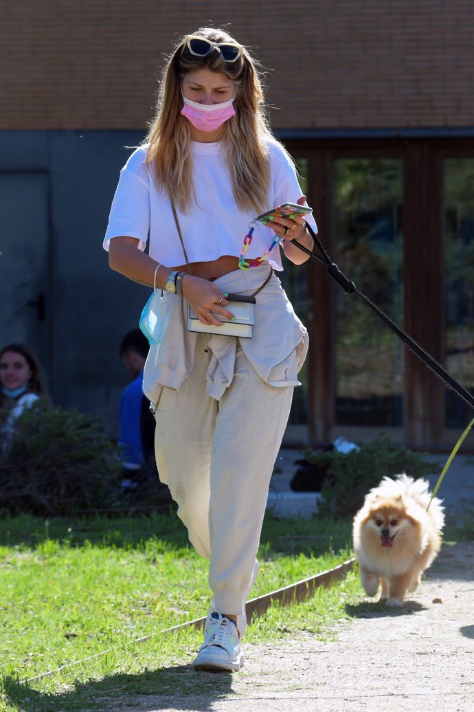 Anita Matamoros, con su mascota