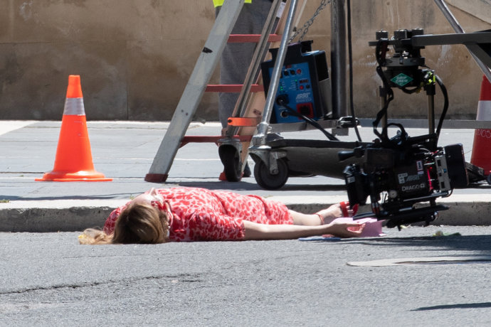 Ana Milán, ensangrentada