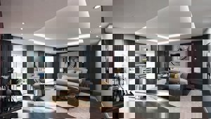 Uno de los dormitorios de la espectacular 'Estrella' de La Moraleja, espacioso y muy luminoso