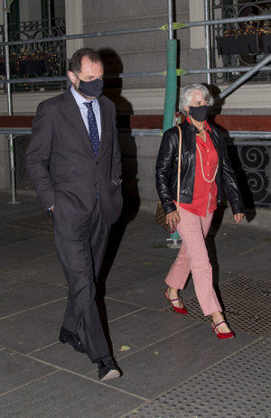 Luis Gasset, con una amiga con la que cenó en la capital