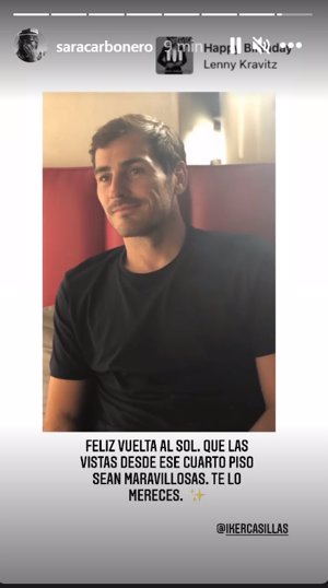 Sara Carbonero ha felicitado a Iker Casillas a través de Instagram