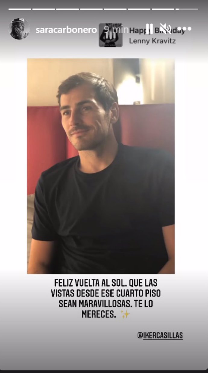 Felicitación de Sara Carbonero a Iker Casillas en Instagram