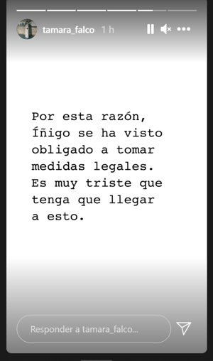 Historia compartida por Tamara Falcó en Instagram