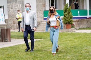 Mar Saura, el pasado sábado con su marido, Javier Revuelta