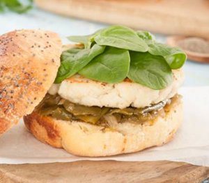 Hamburguesa de merluza y gambón