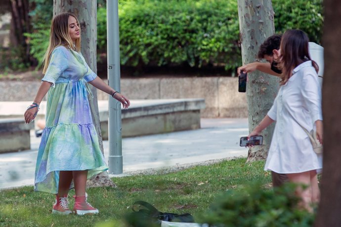 Rocío Flores, en plena sesión fotográfica