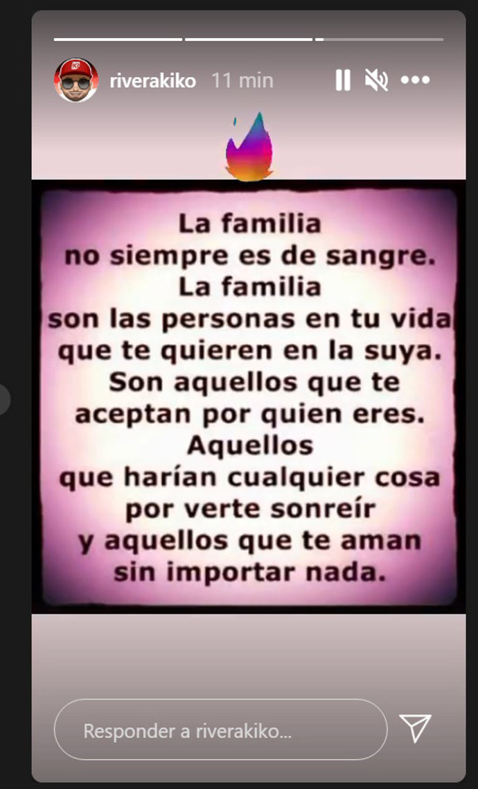 Reflexión compartida por Kiko Rivera en Instagram