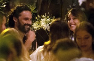 La pareja derrochó complicidad durante toda la velada