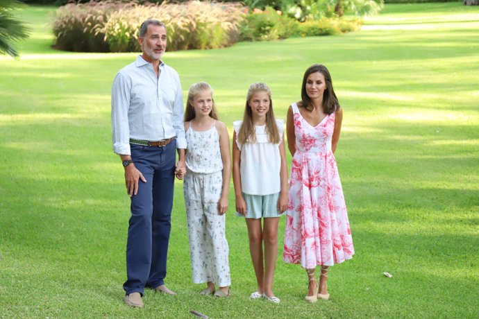 La familia real, durante uno de sus posados en Palma de Mallorca
