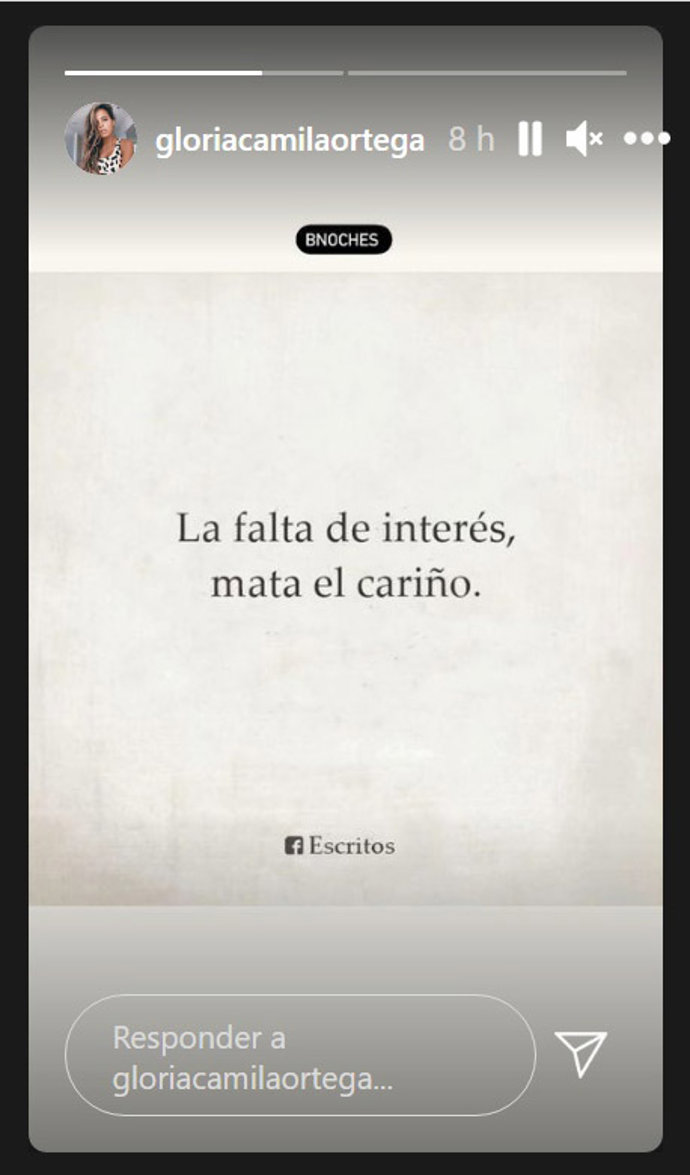 Gloria Camila responde en Instagram a los rumores de acercamiento a su hermana