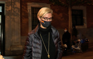 María Zurita, a su salida del funeral en memoria de María de Gracia Solís