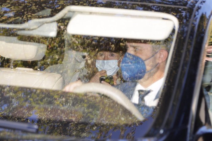 Alicia Koplowitz abandonando el Palacio de Liria