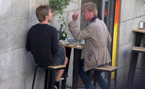 El alemán se enfadó con su hijo en un momento de la comida