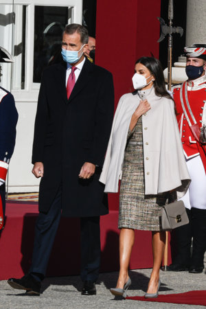 Los Reyes reciben con honores al presidente Italia, Sergio Mattarella