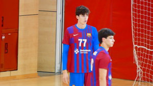 Pablo Urdangarín ha firmado su mejor partido con el Barça B de Balonmano