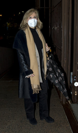 Nieves Herrero, uno de los rostros conocidos que acudió al funeral