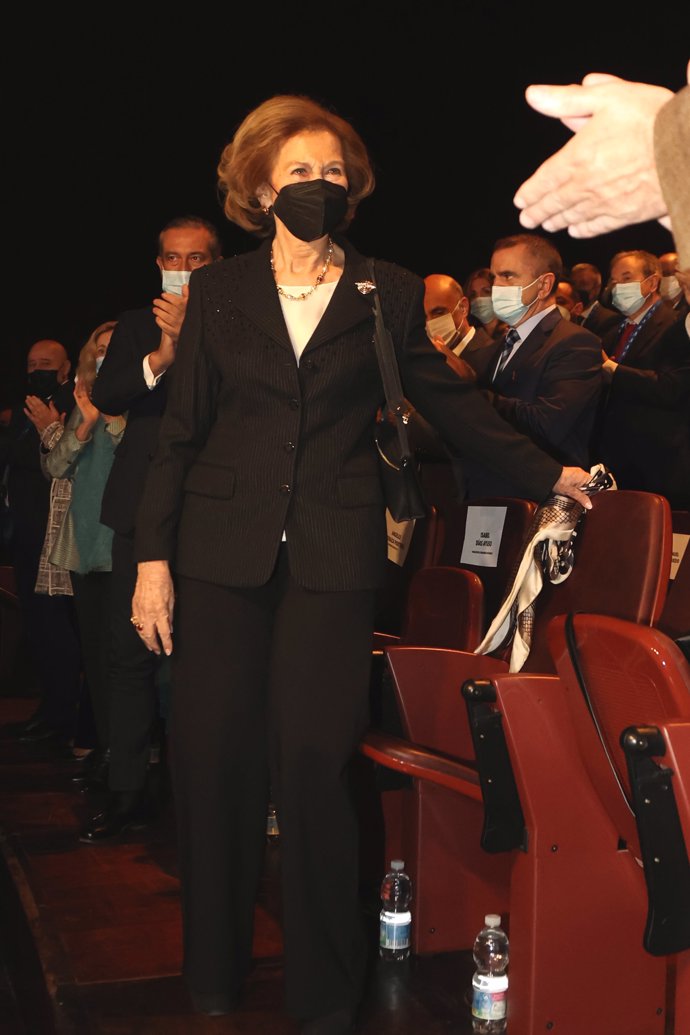 La Reina Sofía, a su llegada al acto