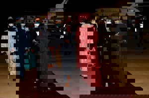 La Reina Letizia, a su llegada a Senegal