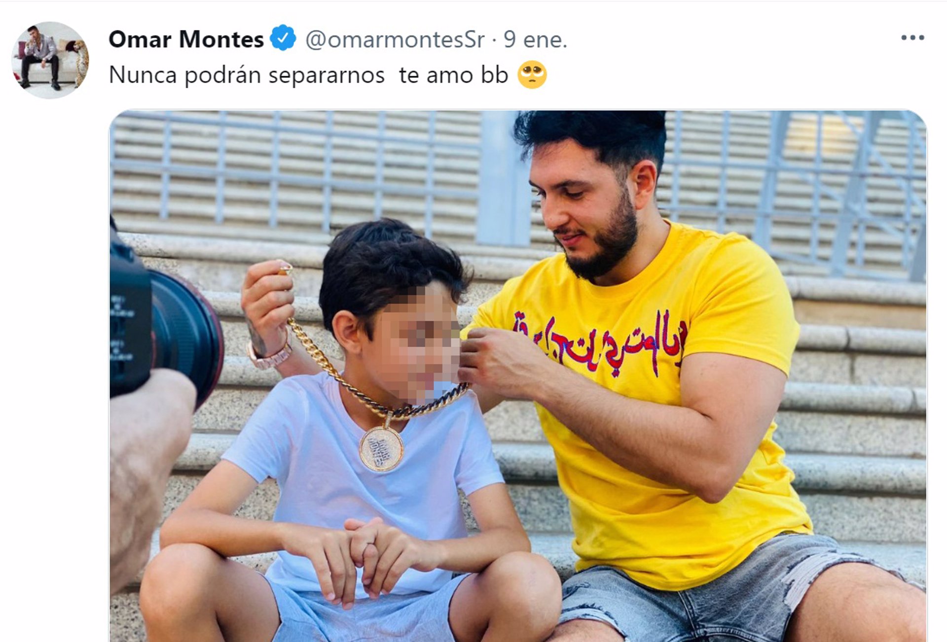 Omar Montes ha publicado en Twitter una fotografía dejando claro que nadie le separará de su hijo