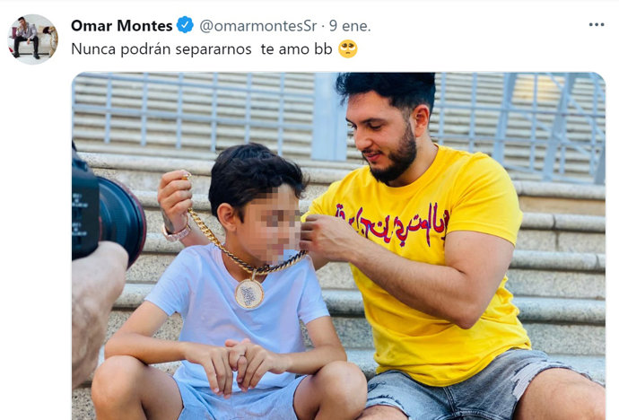 Omar Montes ha publicado en Twitter una fotografía dejando claro que nadie le separará de su hijo
