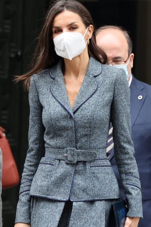 La Reina ha presidido un acto coincidiendo con el comunicado de la Infanta Cristina