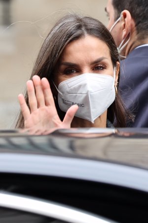 Doña Letizia, sonriente tras la confirmación de la separación de la Infanta Cristina e Iñaki Urdangarín