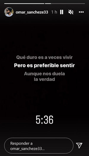 Historia compartida por Omar Sánchez en Instagram