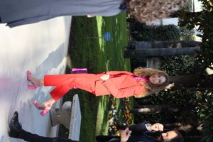 Blanca Cuesta, a su llegada al museo Thyssen