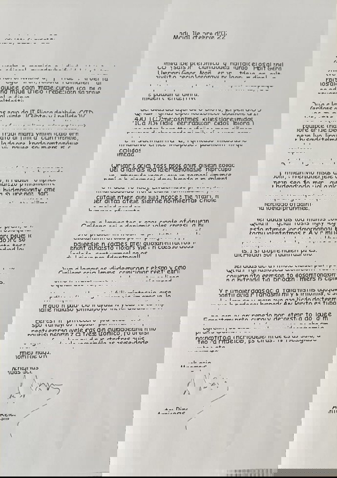 Carta enviada a los medios por Antonio Resines