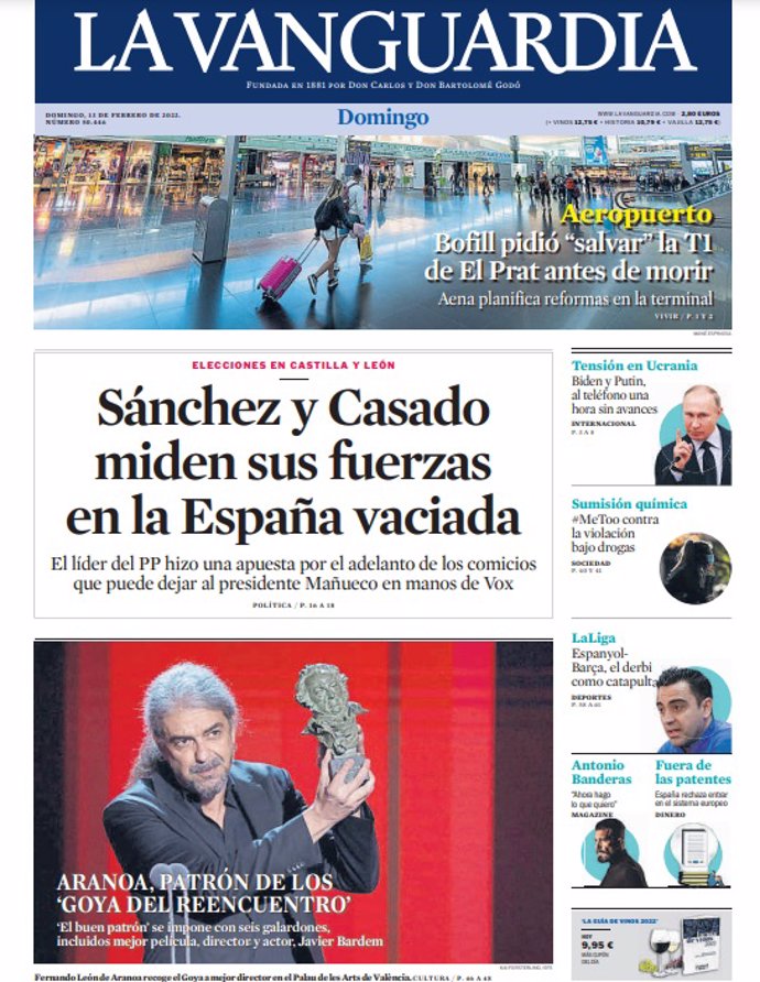 Portada de La Vanguardia