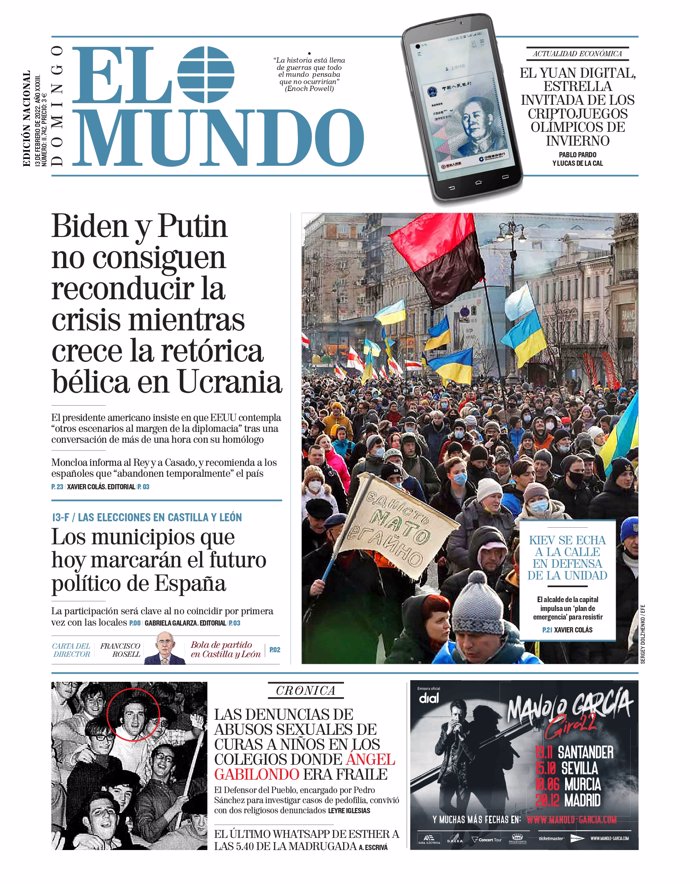 Portada de El Mundo